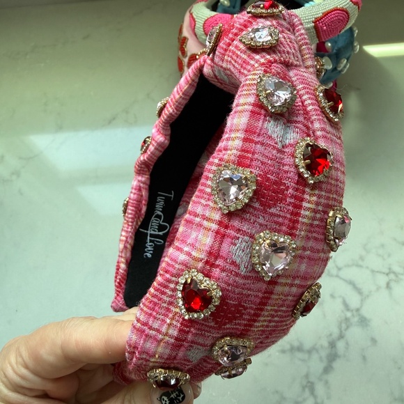 Set of 8 Valentine Headbands Twine and Love Saints Conversation Hearts Jeweled - Picture 9 of 16